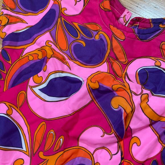 Vintage 60s Hippie Mod Dress - Picture 2 of 5